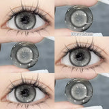 Qfdian  2PCS Gilding Prescription Contact Lenses Cosmetics Eye Color Lenses Fashion Pupils Myopia Colored Contact Lenses Violet