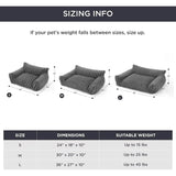 Qfdian  Plush Pet Couch Bed Removable Washable Grid Bar Mat Wave Pattern Warm Pets Sofa Winter Soft Cats Dogs Sofa Bed Pet Supplies Gift