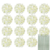 Qfdian Silk Hydrangea Flowers 54 Petals Artificial Hydrangeas with Stem for Flower Arrangement Table Decor Wedding Home Decoration