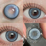 Qfdian  New 1Pair Fashion Big Lenses Myopia Colored Contact Lenses for Eyes Beauty Blue Eyes Lenses Green Pupils Brown Grey Lens
