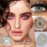 Qfdian  1 Pair Colorcon Eye Contact Lenses Natural Brown Gray Pupils for Eyes Cosmetics Yearly Blue Color Lens Green Softlens