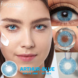 Qfdian 2pcs Blue Color Contact Lenses Natural Contact Lenses for Eyes Beautiful Eyes Lens Cosmetic Pupils Green Colored Lens