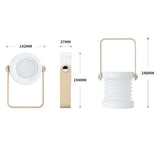 Qfdian  New Creative Wooden Handle Portable Lantern Folding Night Lamp Portable Table Lamp Telescopic Home Gift Atmosphere Lamp