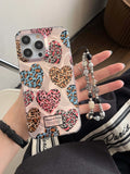 Qfdian Love leopard print water-ripple phone case for 13 iphone 15 13pro 15pro 14 pro max 12promax 14pro 14promax 12 protect cover