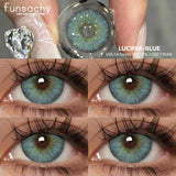 Qfdian  1pair Bloom Black Contact Lenses for Eyes Natural Cosmetic Brown Gray Pupil Eye Lens Color Lens Fashion Beauty Yearly
