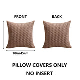 Qfdian  double-sided design Throw pillows cover Soft Boho style Square pillowcases Farm Neutral Nordic Home Decor Striped Corduroy 1PC