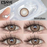 Qfdian 1 Pair New Color Contact Lenses with Myopia Degree High Quality Blue Eyes Colored Lens Makeup Beautiful Pupil Yearly Use
