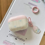 Qfdian Korea lovely pink bow soft silicone case for airpods 4 new fashion girl earphone accessories for airpods 1/2/3 pro 2 coque cases