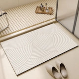 Qfdian Bathroom Carpet Toilet Foot Mats Absorbent Bathroom Mat Diatom Mud Floor Mat Non-Slip Bath Rug Toilet Doormat Quick Drying Rugs