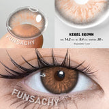 Qfdian  1 Pair Colored Contact Lenses Eye Color Lenses Natural Lenses Pupils Brown Blue Grey Fashion Lens Yearly Cosmetics Lens
