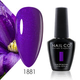 Qfdian  15ml 334 Blue Pink Colors Nail Gel Polish Soak Off UV LED Nail Lacquer Varnish Semi Permanent Nail Art Gel For Nail Art