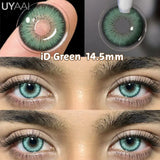 Qfdian  Color Contact Lenses NEW iD Series Beauty Green Lens Makeup Colorcon Fashion Black Eyes Lens Natural Brown Lenses For Eyes