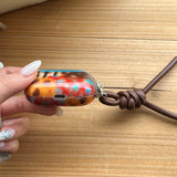 Qfdian  Individuality Irregular Colorful Splicing Color Earphone Case with Stylish Leather Strap For Airpods 1 2 3 4 Pro Pro2nd Cover