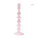 Qfdian Pink Wedding Table Centerpieces Candle Holder Wedding Decoration Flower Vase Home Decoration Accessories Vases Room Decor