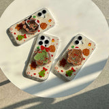 Qfdian Cartoon cute christmas shell magnetic for iphone 15promax 16 13 14pro 15 pro max 13pro 16pro 14 puppy stand holder phone case