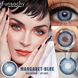Qfdian  2pcs Colored Contact Lenses for Eyes Blue Pupils Lens Natural Brown Softlens Beautiful Cosmetic Gray Green Eye Contacts
