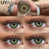 Qfdian  Color Contact Lenses Natural Contact Lens NEW Siri Series Makeup Colored Pupils Cosmetics Beauty Green Lenses Blue Pupils