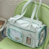 Qfdian Trendy All Match Transparent Ita Bags Women Casual Travel Underarm Bag Sweet Y2k Aesthetic Shoulder Handbags Streetwear Japanese