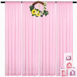 Qfdian  Burgundy Curtains Sheer 6 Panels-2.42ft×7ft Long Chiffon Backdrop Curtain Chiffon Wedding Drapes Tulle Fabric Curtains for Weddi
