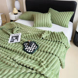 Qfdian  New Imitation Rabbit Plush Autumn Winter Warm Blanket and Pillowcase or Only Blankets Soft Warmth Throw Blanket for Sofa Lounger