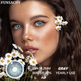 Qfdian  1 Pair Color Contact Lenses for Eyes Green Colored Lense Natural Eyes Contact Fashion Lenses Yearly Beauty Makeup Lens