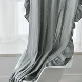 Qfdian  New Ruffled Cotton Linen Curtain Indoor Decorative Partition Floating Window Shade Minimalist Semi Blackout Versatile Sunblind