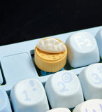 Qfdian Delicious Stuffed Bun Dumpling Keycap Game Mechanical Keyboard Personality Artisan Keyboards Keycap