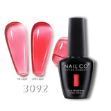 Qfdian  15ml Semi-permanent Rubber Base For UV Gel Nails Polish Manicure LED Hybrid Enamel Lakiery Hybrydowe Vernis Gel Varnishes