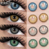 Qfdian Color Contact Lenses for Eyes 2pcs Blue Eye Lenses Green Lenses Beautiful Pupil Yearly Makeup Cosmetic Eye Contact Lens