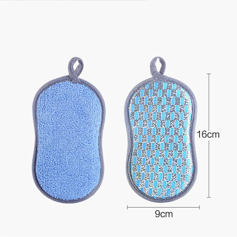 Qfdian Kitchen Cleaning Sponge Double Sided Sponge Scrubber Sponges For Dishwashing Scouring Pad Dish Cloth Kitchen Cleaning Tools