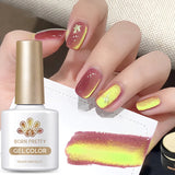 Qfdian 10ml/15ml Guava Green Cat Magnetic Gel Shine  Glitter Semi Permanent Soak Off UV Varnish Nail Supplies