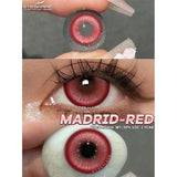 Qfdian 1pair Colored Contact Lenses Purple Eye Lenses Yearly Cosplay Red Lenses Cosmetic Contact Helloween Soft Makeup Pupils