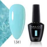Qfdian  15ml 334 Blue Pink Colors Nail Gel Polish Soak Off UV LED Nail Lacquer Varnish Semi Permanent Nail Art Gel For Nail Art