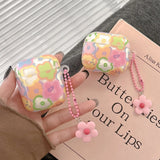 Qfdian  Colorful Flower Smiley Painting Cover for AirPods Pro 2nd Wireless Earphone Charging Box Protective Case for Airpods 1 2 3 4