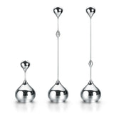 Qfdian  3pcs Metal Candle Holder Set Suitable Romantic Table Candlelight Dinner Perfect Wedding Decorations Home Decoration Accessories