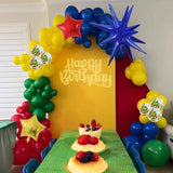 Qfdian  123pcs Red Yellow Green Balloon Garland Arch Kit for Birthday,Party,Men Game Shower Wedding,Festival,Graduation Decorations
