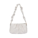 Qfdian Luxury Design Y2k Aesthetic Fairy Handbags Women Elegant Simple Pleated Shoulder Bags Fashion Office Lady All Match Underarm Bag