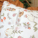 Qfdian  New Cotton Plain Pillowcase Soft and Skin Friendly Fashionable Countryside Style Quilted Fabric Pillowcase Printed Cushion Cover