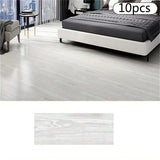 Qfdian  10Pcs 40x15cm PVC Floor Stickers Self-adhesive  Waterproof Thickened Wood Grain Floor  Foam  Living Room