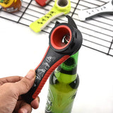 Qfdian Opener Multi Functional Five In One Beverage Bottle Opener Cap Twister Four Position Can Opener Anti Slip Cap Twister