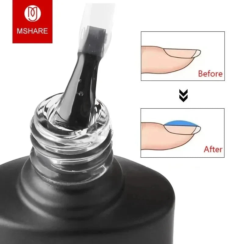 MSHARE Nail Alignment Base Self Leveling Reinforcement Gel Build Nails Apex & C-Curve Builder Strengthen Soak Off 10ml /30ml