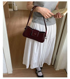 Qfdian Korean Y2k Aesthetic Fairy Women's Handbags Elegant All Match Luxury Design Crossbody Bag Fashion Chic Office Lady Shoulder Bags