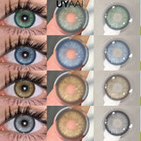 Qfdian  Color Contact Lenses Beauty Makeup Colorcon Fashion Blue Eyes Lenses Green Eyes Contact Natural Brown Lenses For Eyes