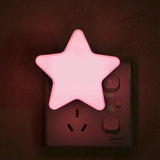 Qfdian LED Stars Night Lights EU/US Plug Night Lamp Light Home Decoration Bedroom Bedside Baby Room Living Room Corridor Lighting