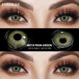 Qfdian  1 pair Colored Lens Natural Korean Contact Lenses Grey Eyes Pupils Cosmetics Fashion Soft Contacts Lens Makeup Lenses