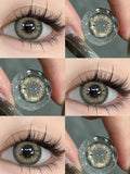 Qfdian 0-800 Degree sLenses ColorLenses Purple Colored Lenses Big Diameter Brown Lenses Blue Color Contact Lenses for Eyes