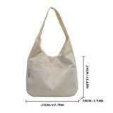 Qfdian Fashion Women's Tote Bag Corduroy Simple Casual Large Capacity Designer Handbags for Women Travel Solid Shopper Bag