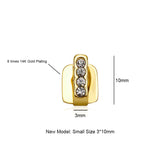 Qfdian Fashion CZ Stone Vertical Bar Teeth Grillz Braces Hip Hop 4 Zircon Tooth Caps Dental Grills For Women Men Jewelry