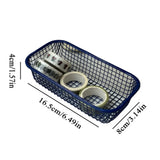 Qfdian  Desktop Ironwork Storage INS Metal Sundries Organizer Basket Pens Makeup Brushes Classification Basket Office Home Organization