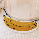 Qfdian Cartoon Banana Bathroom Rug Plush Carpet Bath Mat Anti-Slip Area Rugs for Bedroom Arc Floor Mats Room Decorative Carpets